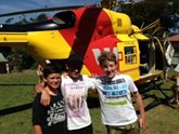 Visit from rescue helicopter